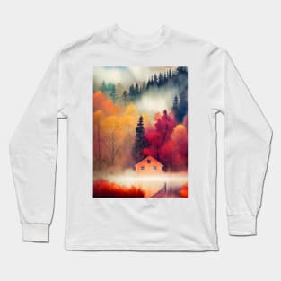 Colorful Autumn Landscape Watercolor 6 Long Sleeve T-Shirt